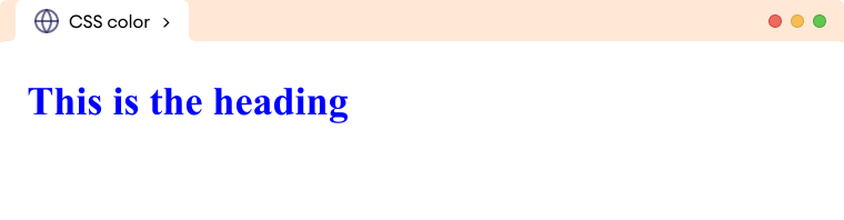 CSS Color CSS Color Description